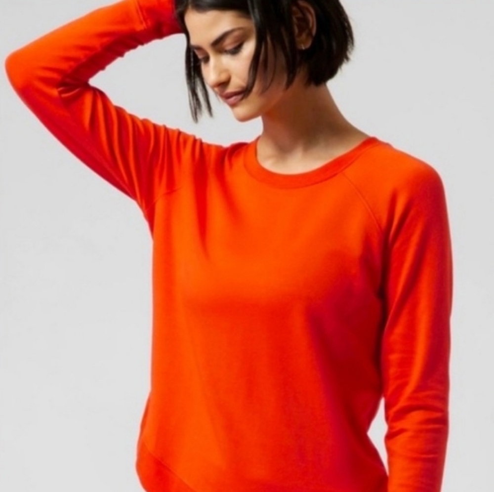 FREE SHIPPING! ATHLETA Mindset Sweatshirt Flame Orange Size Large